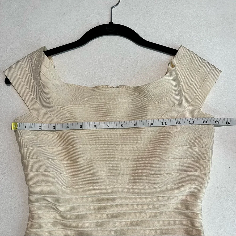 Hervé Leger Marina Off Shoulder Bateau
Neck Manila Bandage Bodycon Dress S - Picture 8 of 13